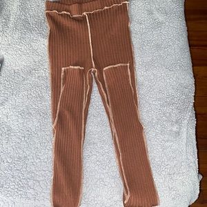 Brown fitted pants